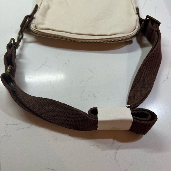 Bloomingdale's Cream “little canvas bag” Crossbody Bag - Picture 2 of 4